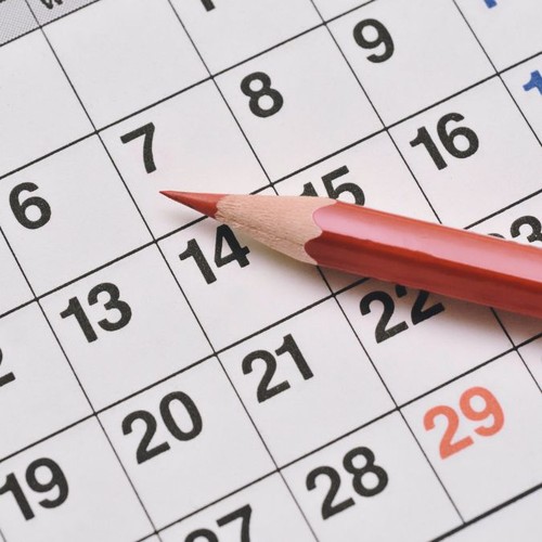 Kalender mit Stift
